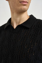 Maglia uomo traforata nera MI3475 NERO SEINSE 
