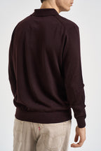 Maglia polo uomo in lana melanzana MI3509 MELANZANA SEINSE 