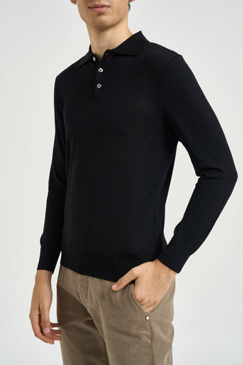 Maglia polo uomo nera - 3