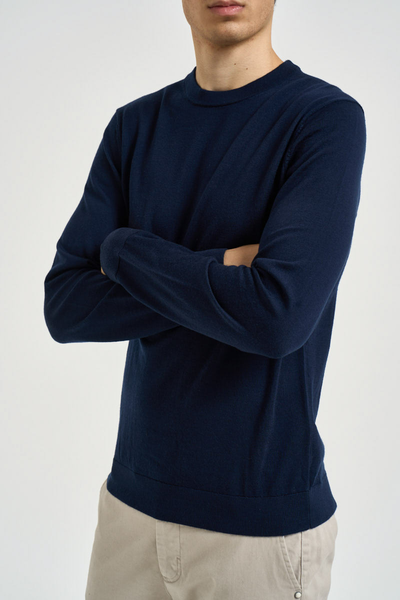 Maglia uomo girocollo blu navy 16094647 NAVY BLAZER SELECTED 