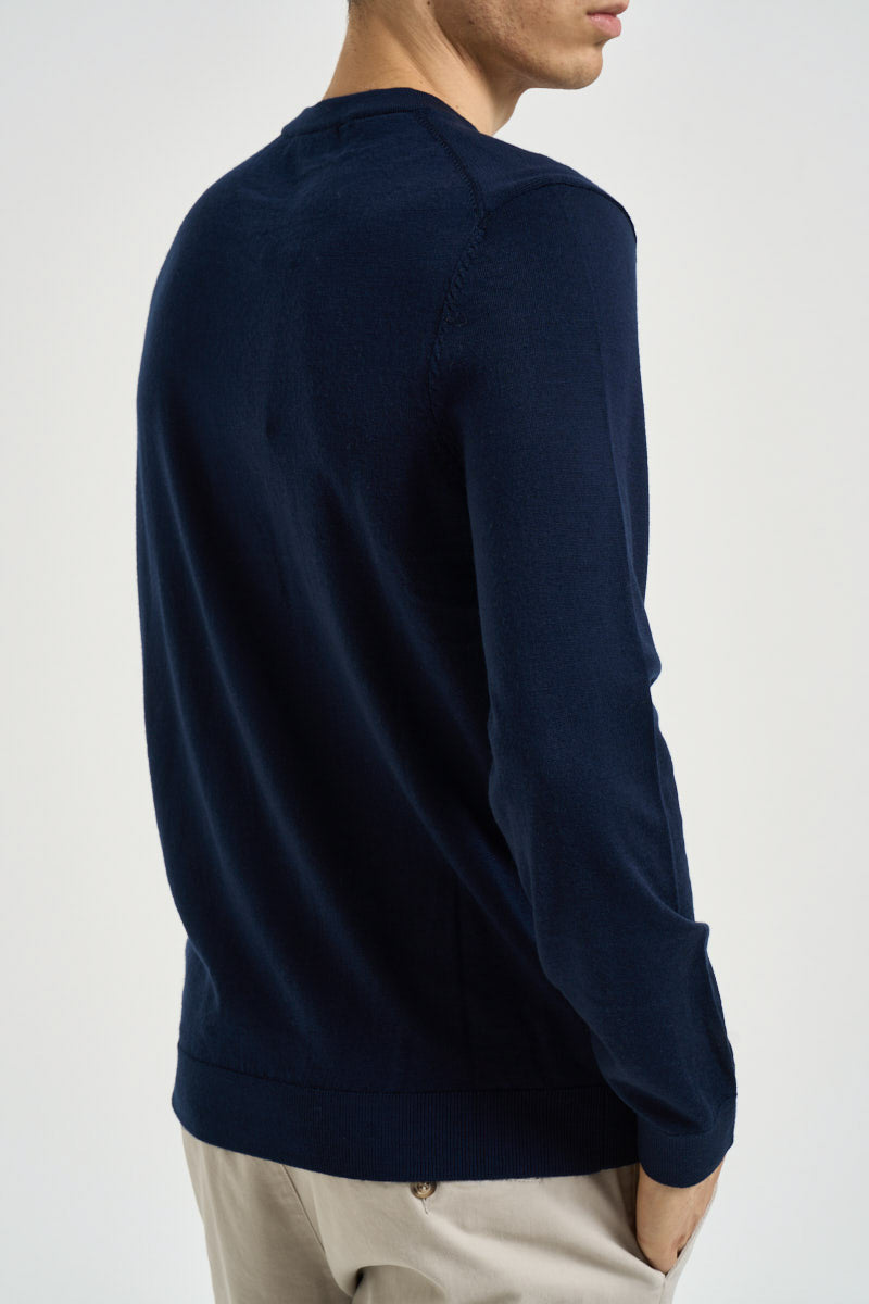 Maglia uomo girocollo blu navy 16094647 NAVY BLAZER SELECTED 