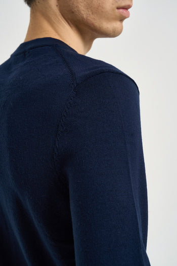 Maglia uomo girocollo blu navy - 6