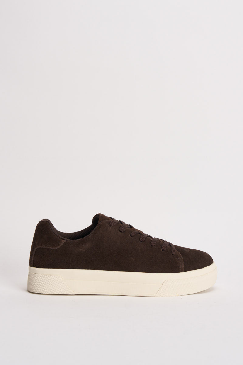 Sneakers donna in suede marrone 16101189 DELICIOSO SELECTED 