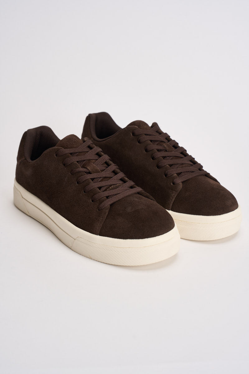 Sneakers donna in suede marrone 16101189 DELICIOSO SELECTED 