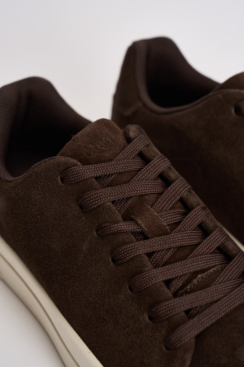 Sneakers donna in suede marrone 16101189 DELICIOSO SELECTED 
