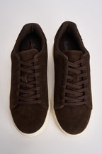 Sneakers donna in suede marrone 16101189 DELICIOSO SELECTED 
