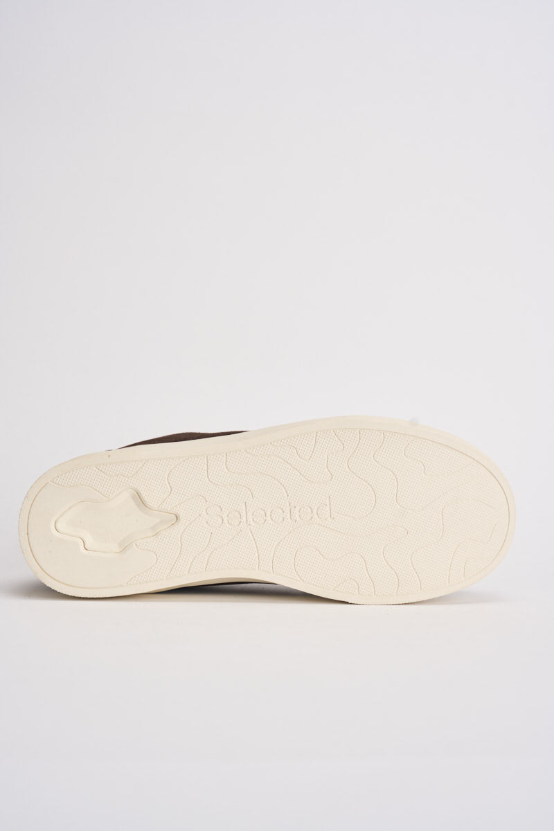 Sneakers donna in suede marrone 16101189 DELICIOSO SELECTED 