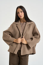 Cappa donna corta tortora CP0591 150973035 SEVENTY 
