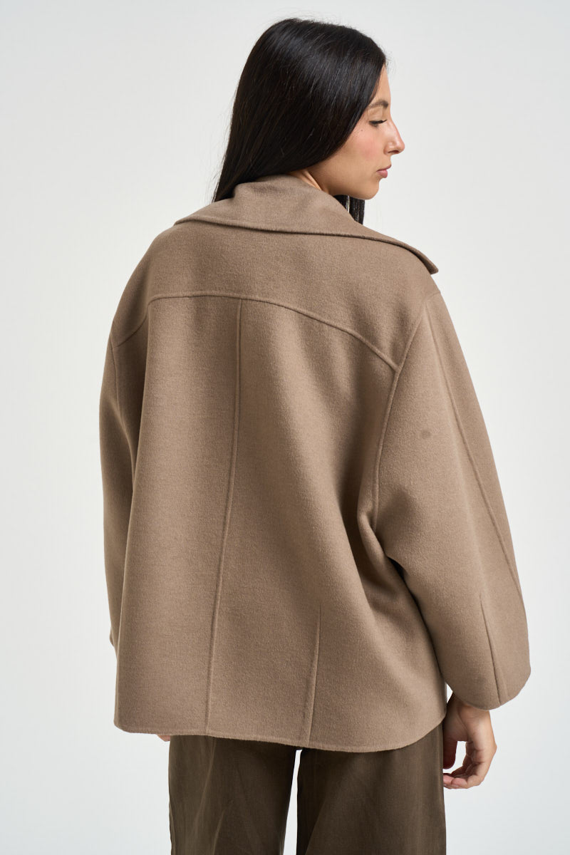 Cappa donna corta tortora CP0591 150973035 SEVENTY 