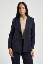 Giacca donna doppiopetto blu notte GI0736 180003755 SEVENTY 