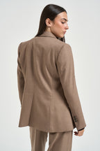 Giacca donna doppiopetto tortora GI0736 180016054 SEVENTY 