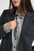 Giacca donna doppiopetto grigio scuro GI0736 180016923 SEVENTY 