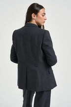 Giacca donna doppiopetto grigio scuro GI0736 180016923 SEVENTY 