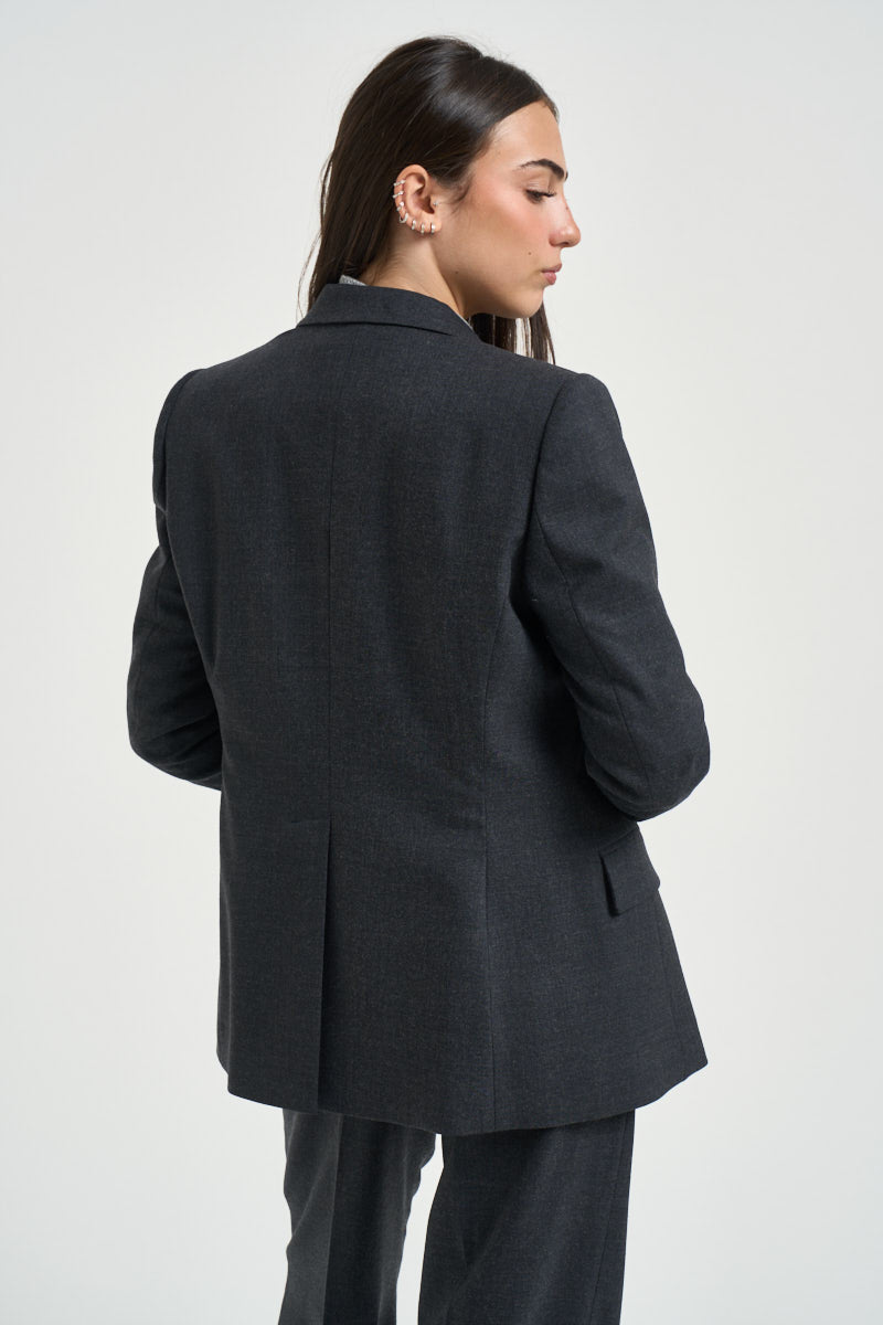 Giacca donna doppiopetto grigio scuro GI0736 180016923 SEVENTY 