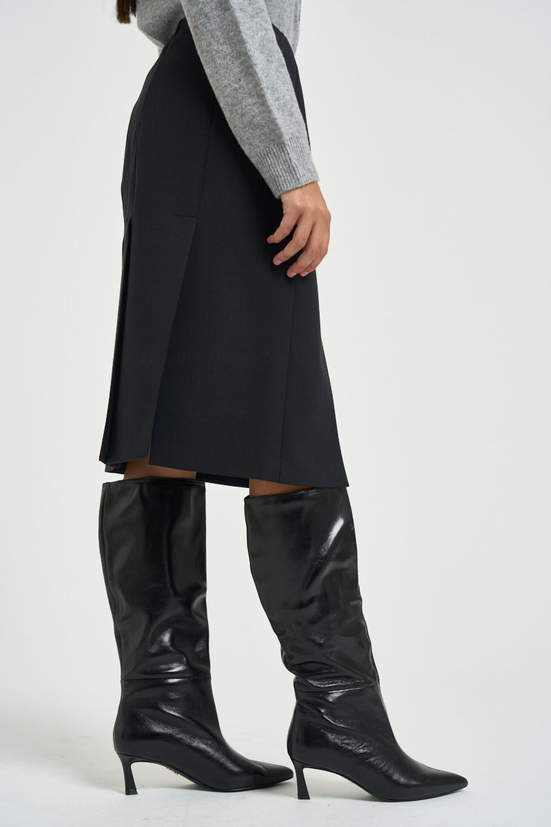Gonna donna midi con spacchi nera GO0815 180003999 SEVENTY 