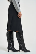 Gonna donna midi con spacchi nera GO0815 180003999 SEVENTY 