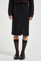 Gonna donna midi con spacco nera GO0828 460226999 SEVENTY 