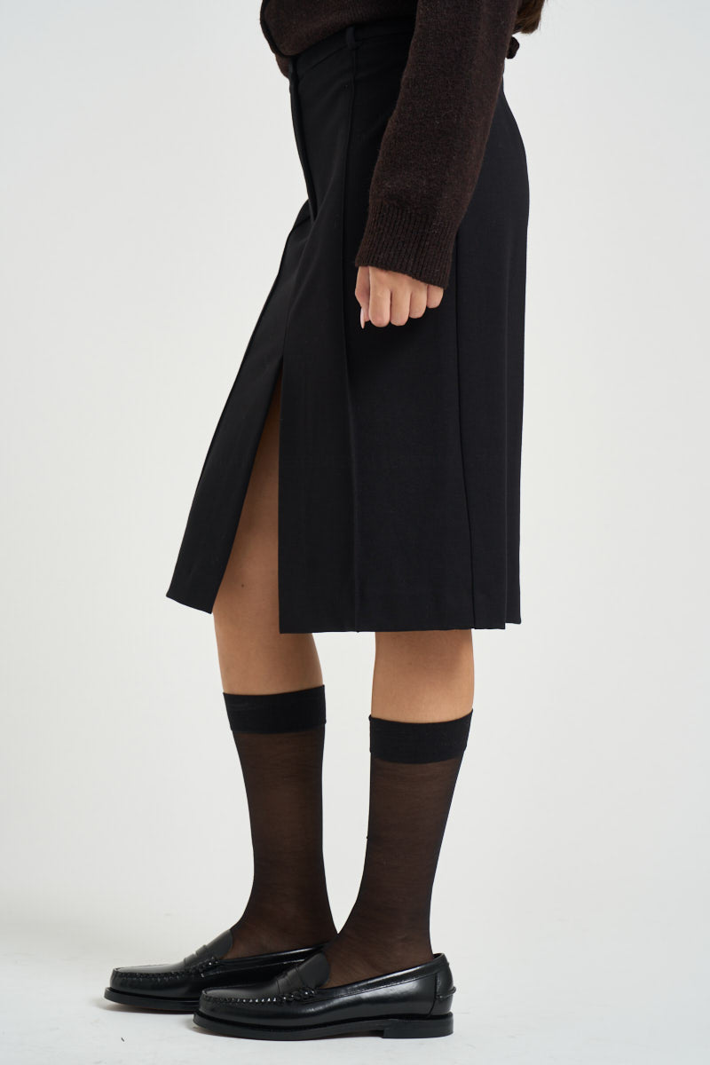 Gonna donna midi con spacco nera GO0828 460226999 SEVENTY 
