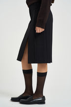 Gonna donna midi con spacco nera GO0828 460226999 SEVENTY 