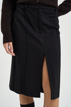 Gonna donna midi con spacco nera GO0828 460226999 SEVENTY 