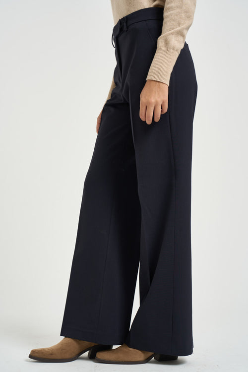 Pantalone donna sartoriale blu notte - 2