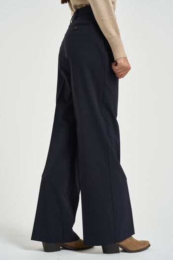 Pantalone donna sartoriale blu notte - 4