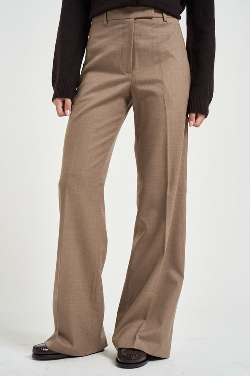 Pantalone donna sartoriale tortora