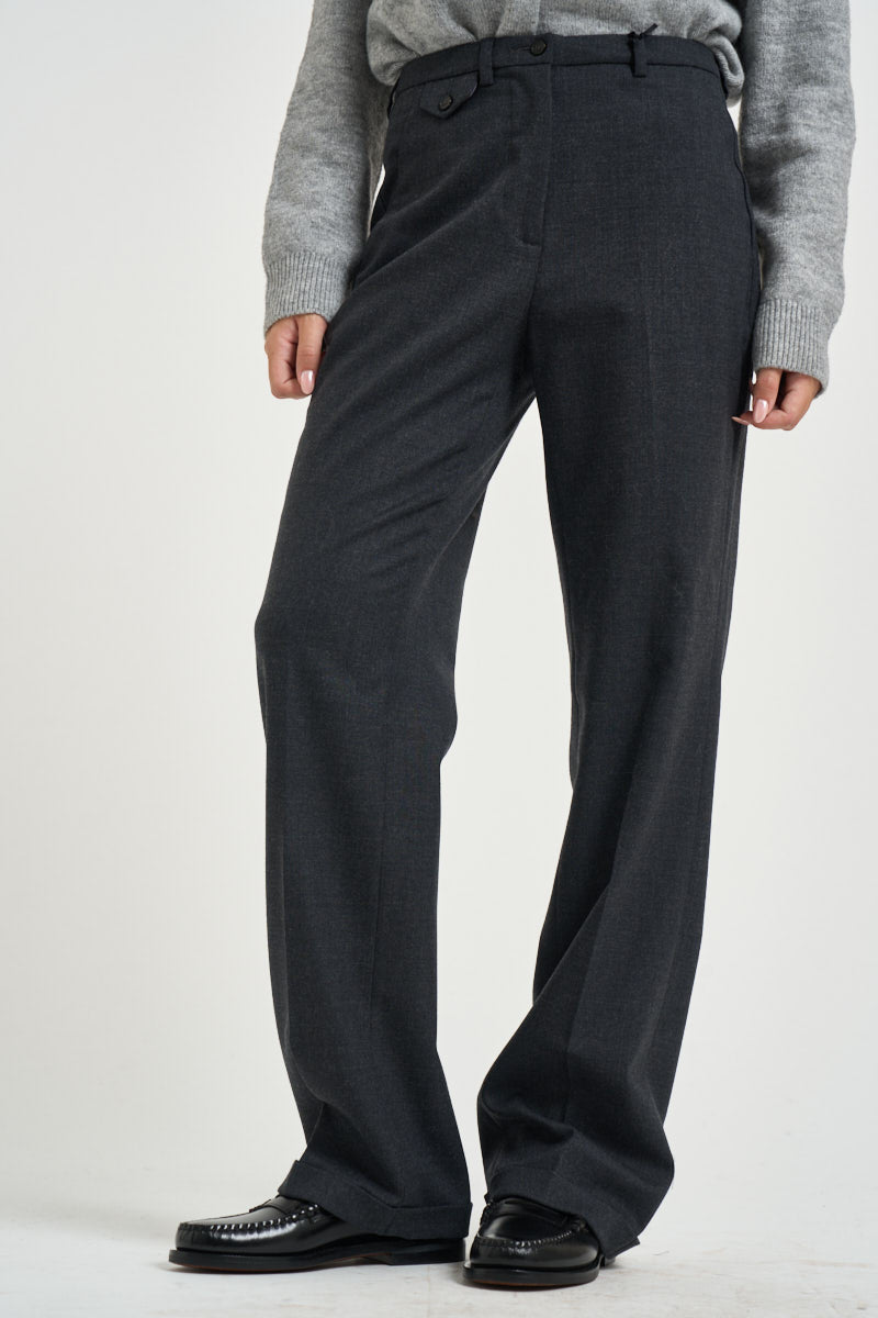 Pantalone donna sartoriale grigio antracite PT1446 180016923 SEVENTY 