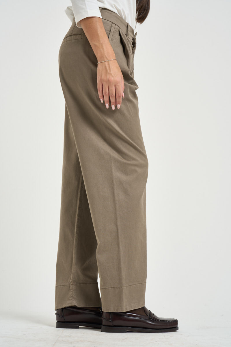 Pantaloni donna con pinces tortora PT1459 180003061 SEVENTY 