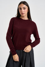 Maglia donna girocollo bordeaux PC80 VINO SOLOCASCMIR 