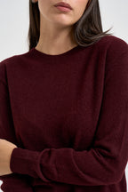 Maglia donna girocollo bordeaux PC80 VINO SOLOCASCMIR 