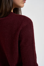 Maglia donna girocollo bordeaux PC80 VINO SOLOCASCMIR 