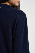 Maglia donna polo in lana blu navy B40D0211 BLU SOUVENIR CLUBBING 