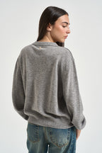 Maglia donna polo in lana grigia B40D0211 GRIGIO SOUVENIR CLUBBING 