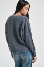 Maglia donna con scollo a V grigia B40D0215 GRIGIO SOUVENIR CLUBBING 