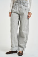 Jeans donna balloon in denim grigio C39S0025 DENIM SOUVENIR CLUBBING 
