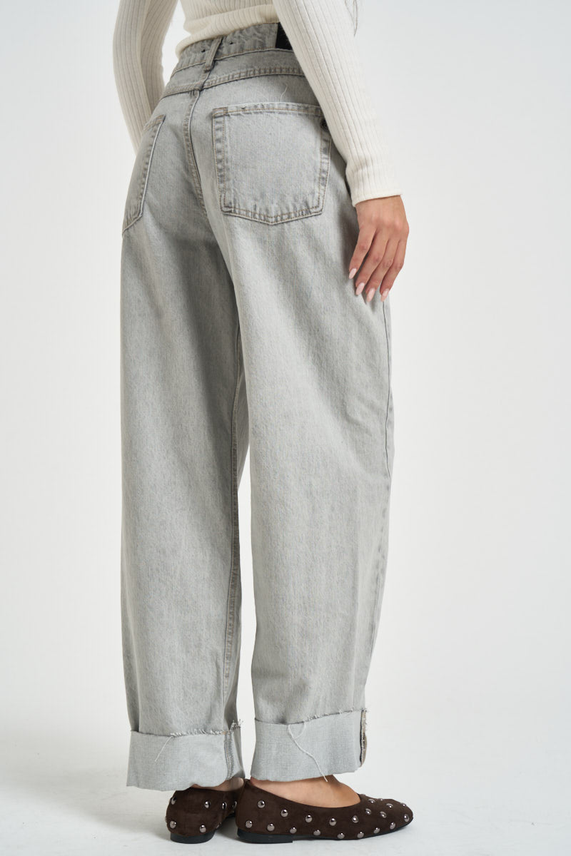 Jeans donna balloon in denim grigio C39S0025 DENIM SOUVENIR CLUBBING 