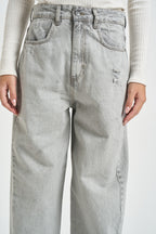 Jeans donna balloon in denim grigio C39S0025 DENIM SOUVENIR CLUBBING 