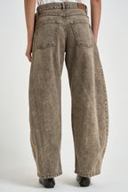 Jeans donna wide leg grigio delavé C40S0047 UNICO SOUVENIR CLUBBING 