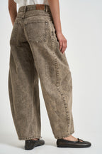 Jeans donna wide leg grigio delavé C40S0047 UNICO SOUVENIR CLUBBING 