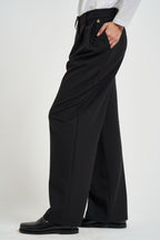 Pantalone donna a palazzo nero F40X0227 NERO SOUVENIR CLUBBING 
