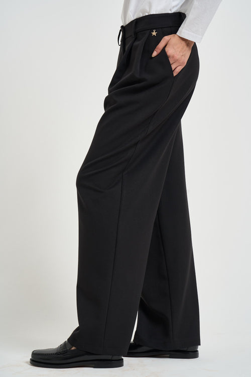 Pantalone donna a palazzo nero - 2