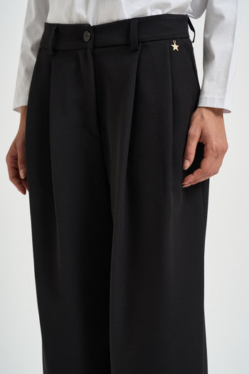 Pantalone donna a palazzo nero - 5