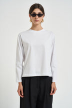 Maglia donna a maniche lunghe bianca L40Y0416 BIANCO SOUVENIR CLUBBING 