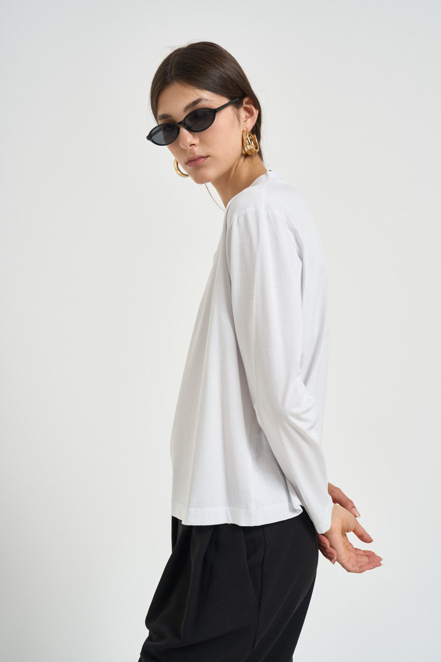 Maglia donna a maniche lunghe bianca L40Y0416 BIANCO SOUVENIR CLUBBING 