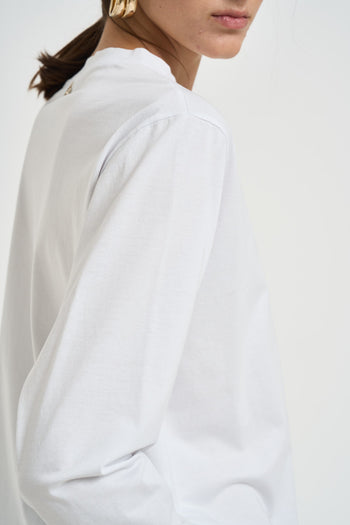 Maglia donna a maniche lunghe bianca - 6