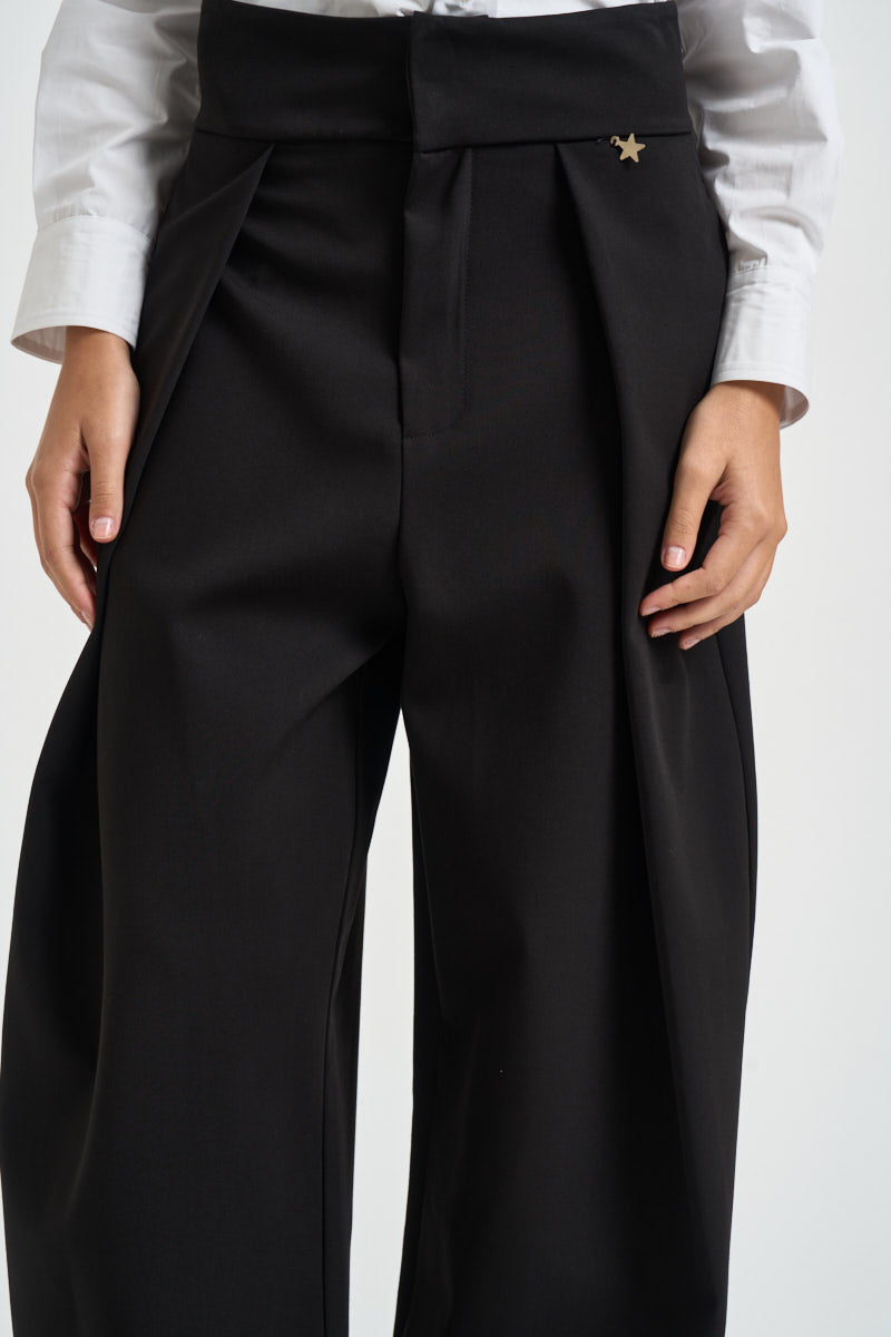 Pantalone donna balloon nero M40F0128 NERO SOUVENIR CLUBBING 