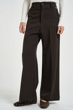 Pantalone donna sartoriale marrone S40M0156 MORO SOUVENIR CLUBBING 