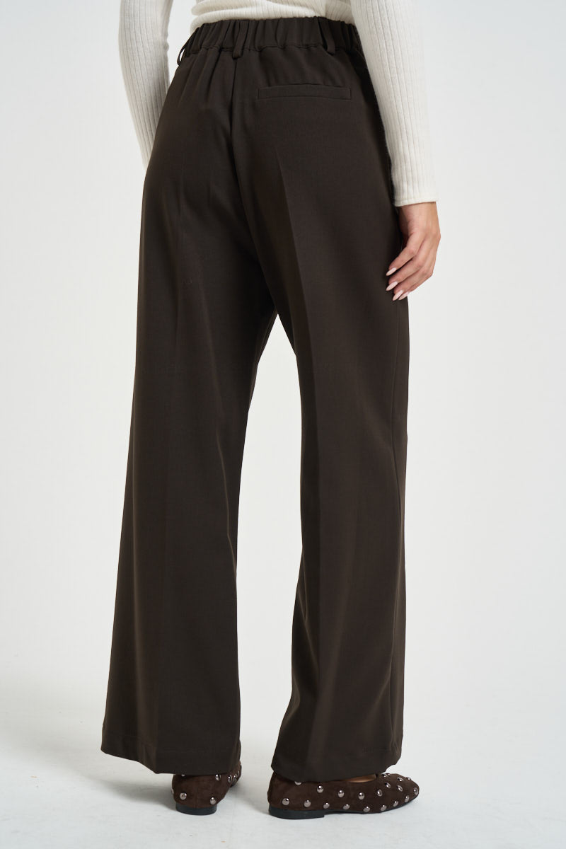 Pantalone donna sartoriale marrone S40M0156 MORO SOUVENIR CLUBBING 