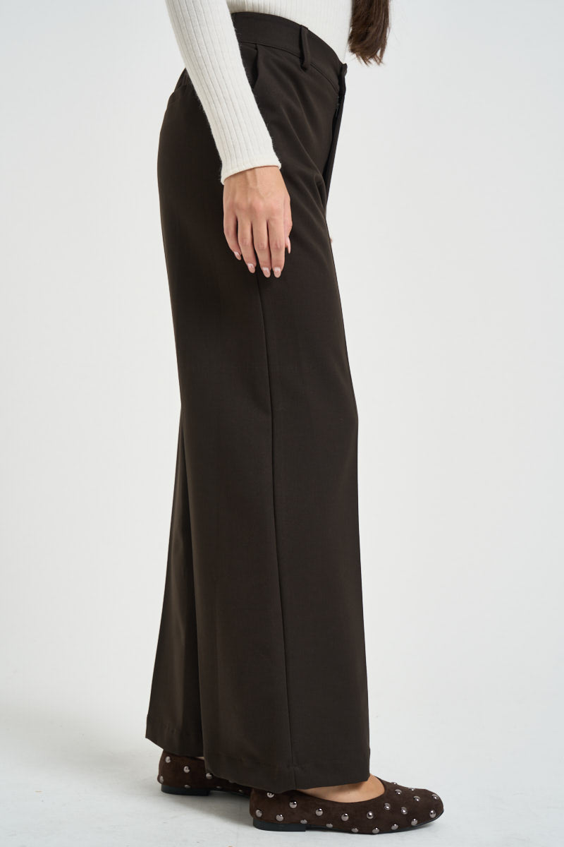 Pantalone donna sartoriale marrone S40M0156 MORO SOUVENIR CLUBBING 